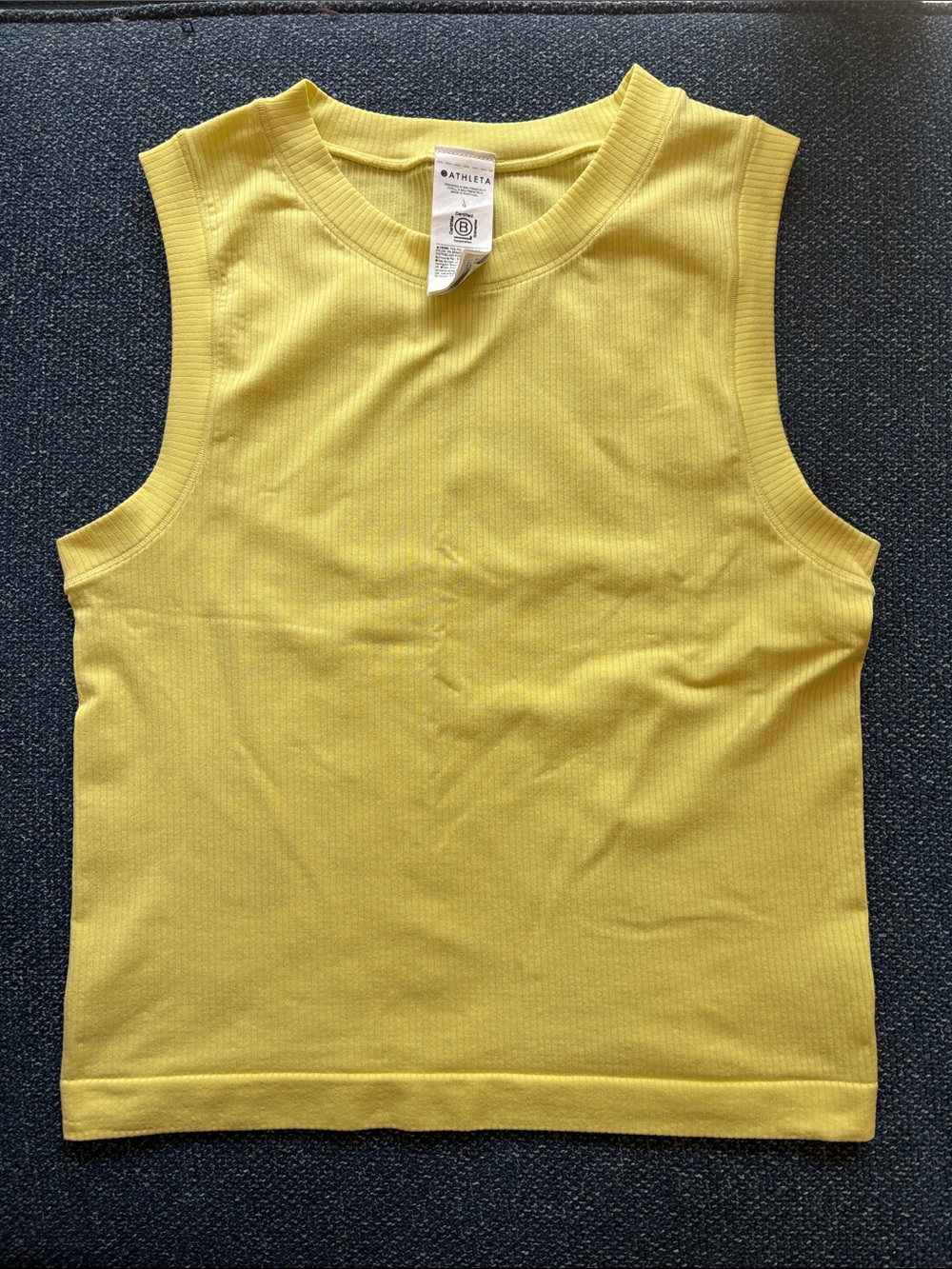 NWOT Athleta:  Renew Seamless Muscle Tank, Large, Bright Yellow - Picture 7 of 10